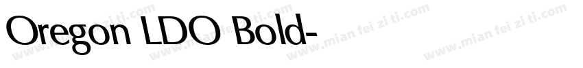Oregon LDO Bold字体转换